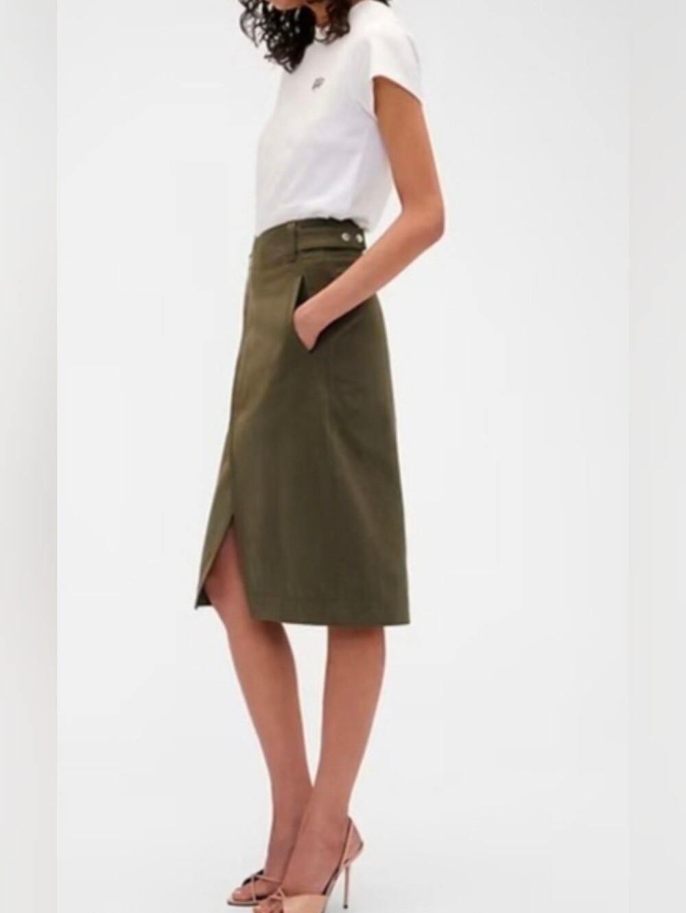 Gap x Victoria Beckham Cargo Skirt Olive Green Size 8 2026 Collection